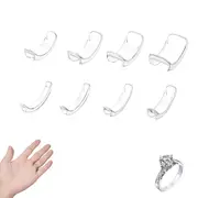 8Pcs Ring Sizer Adjuster Ring Spacer Invisible Ring Size Reducer for Man and Woman