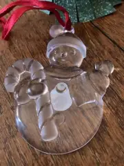 Tiffany & Co Clear Crystal Snowman Tree Ornament New NIB Made In Germany