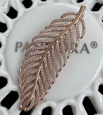 Authentic Pandora ROSE Light as a Feather Pendant #380350CZ