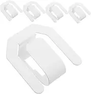 TOPPERFUN 5pcs Wall Mounted Bathroom Slipper Holder Reusable Slipper Hooks with Drain Rack No Punch Shoe Storage Mops More Space Saving Design
