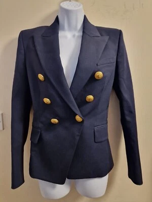 BALMAIN Wool Double Breasted Jacket Blazer - UK 8 / EU 36 - £2050