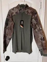 5.11 Tactical Rapid Half Zip Pullover Mens Medium Sage Green Camo Kryptek Layer