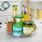 Turntable Pantry Tray Lazy Susan Storage Plate Organizer Condiment Bottles Rack