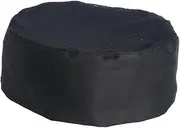 [CTIRCHIU] Breathable Mesh Chef Hat with Adjustable Strap Professional Skull Cap for Chefs Cooks and Bakers Black Comfortable and Design