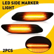 2PCS Amber Full LED Front Side Marker Lights Lamps For MINI Cooper R60 R61 11-16 (for: Mini)