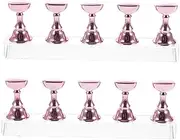 Vaguelly 2 Sets Nail Art Practice Base Magnetic Manicure Base and Tip Stands for Nail Salon Home Use