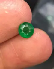 1.15 Ct Natural Emerald Round Shape Light Green Color Gems From Swat Pakistan