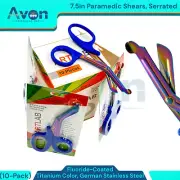 10PCS Utility Trauma Bandage Scissors, Titanium Color, Stainless Steel (7.5in)