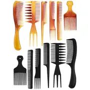 12pc Styling Combs, Hair Comb Set for All Hair Types, Professional Barber