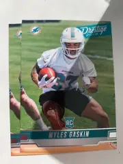 2x MYLES GASKIN 2019 Panini Prestige Football Rookie RC LOT #227