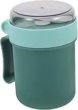 Alipis Overnight Oats Container Jar Large Breakfast Mug Soup Cup Oatmeal Cup 450ml
