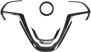 QASULER 3PCS Steering Wheel Trim Cover, for, for Jeep, Grand Cherokee 2011-2020, for, for Jeep, Cherokee 2014-2020 Decoration Car Accessories Carbon Fiber Steering Wheel Sticker