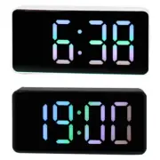 Mirror Clock Large LED Digital Alarm Clocks Makeup Modern Timer for Bedroom