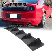 For Ford Mustang Car Rear Bumper Diffuser Lip Splitter Spoiler Shark Fins Black (for: Ford)