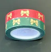 NEW Simply Gilded Christmas Bows Red & Green Holiday washi tape set of 2 rolls