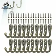 20/Double Hole Coat Hook 44*30mm Zinc Alloy Vintage Bronze Wall Hook Robe Coat H