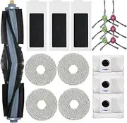 Replacement Parts for Ecovacs T20e Omni Accessories: Replacement for Ecovacs Deebot T20 T20e Omni 6000pa Vacuum Cleaner 1 Main Brush 6 Side Brushes 3 HEPA Filters 4 Mop Pads 3 Dust Bags Accessory