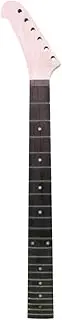 WUQIMUSC Left-Handed Banana Guitar Neck for replacement, 22 Fret Maple Neck with Rosewood Fingerboard, Locking Nut, 25.5" Scale, Bolt-On Heel
