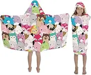 Squishmallows Kids Bath/Pool/Beach Soft Cotton Terry Hooded Towel Wrap, 24 in x 50 in, by Franco