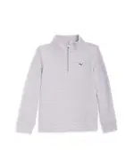Vineyard Vines Boys' Saltwater Stripe Quarter Zip Mock Neck Sweatshirt - Big Kid