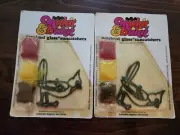 Lot - 2 Vintage CARDINAL Makit Bakit Ornament "STAINED Glass" Suncatcher Kits