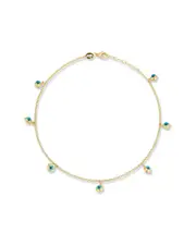 Ember Fine Jewelry 14K Evil Eye Charm Ankle Bracelet