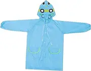 [SHOWERORO] Raincoat Hooded Poncho Rain Jacket Girls Jackets Big Hat Kids Raincoat Jacket for Kids Toddler Rain Suit Outside Rainwear Children Rain Suit Raincoat Eva Red