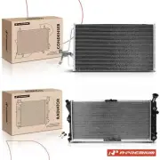 Radiator & AC Condenser Cooling Kits for Chevy Impala Monte Carlo Buick Century
