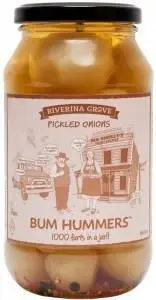 Riverina Grove Bum Hummers Pickled Onions G/F 500g