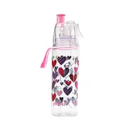 Cool Down Spray Mist Water Bottle 500ml Spray Drinking Water Bottle for Kids white