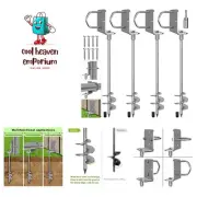 Multi-Purpose Trampoline Stakes Anchors, 3'' Wider Spiral Ground Anchors Scre...