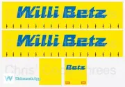 Code 3 Adhesive Vinyl Trailer Decal - Willi Betz - 1/50 1/76 1/148 1/87 1/64
