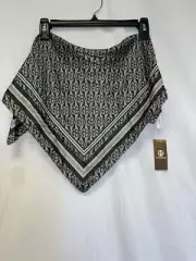 MSRP $19 Giani Bernini Grey And Teal Square Scarf Size OSFA