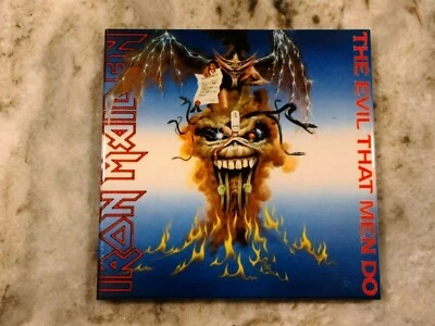 Iron Maiden: Evil That Men Do ceramic coaster 4 in by 4 in custom made