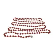 Rose Bead Garland Red 9 Ft. Crowley’s Holiday Home Decor NOS Vintage