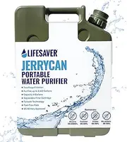 Lifesaver Jerrycan Water Purifier - Military Spec, Heavy Duty Water Purifier for Overlanding, Camping, Hiking, Emergency Preparedness and Survival Kit (Army Green)