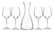 Crystalex 31A48/SET Giselle 5-pcs Wine Set, Decanter 40.5 oz + 4 Glasses 15.4 oz