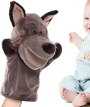Animal Puppets | Cute Stuffed Puppets with Movable Mouth,Theater Performance Supplies, Birthday Easter Basket Stuffer for Boys and Girls