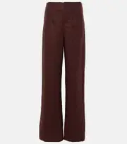 [Faithfull] Faithfull Isotta high-rise linen straight pants AU 8 brown