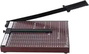 Guillotine, Wine Red Wooden Base A4/B5/A5/B6/B7 Paper Cutter Photo Trimmer Cutting Trimming ToolRugged Blade and Wooden Base, Accurate Cutting, Easy to Carry 18.3 * 10.2in