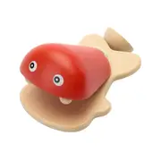 PlanToys Fish Castanet Kids Wooden Musical Hand Percussion Toy Orange 12m+