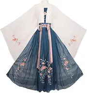 [HHCTEBEC] Womens Chinese Hanfu Chinese Style Hanfu Dress Stage Performance Cosplay Costumes,A-XL=168cm