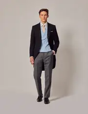 Hawes & Curtis Black & Grey Italian Wool Morning Suit | 1913 Collection Size: One Size