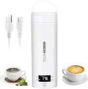 Travel Kettle,Portable Small Mini Tea Coffee Kettle Water Boiler,Water Heater with 4 Temperature Control,304 Stainless Steel with Auto Shut-Off & Boil Dry Protection, BPA-Free. (white)