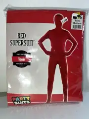 Boys Red Party Suit Morph Halloween Costume Teen Medium Super NOS