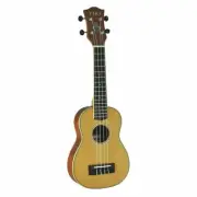 Tiki '7 Series' Cedar Solid Top Soprano Ukulele with Hard Case (Natural Satin)