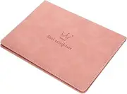 HOMSFOU Birth Certificate Holder Leather Protection Sleeve Lightweight Portable Birth Certificate Case Retro Design Practical Organizer for Safe Document Storage