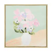 Flower in Vase Framed Canvas