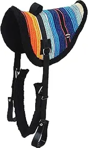 CHALLENGER Horse Western Faux Fur Lined Bottom Serape Acrylic Saddle Pad 39249BK