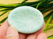 Amazonite Worry Stone, Crystal Healing Worry Stone, Amazonite Pocket Stone, 1.5"